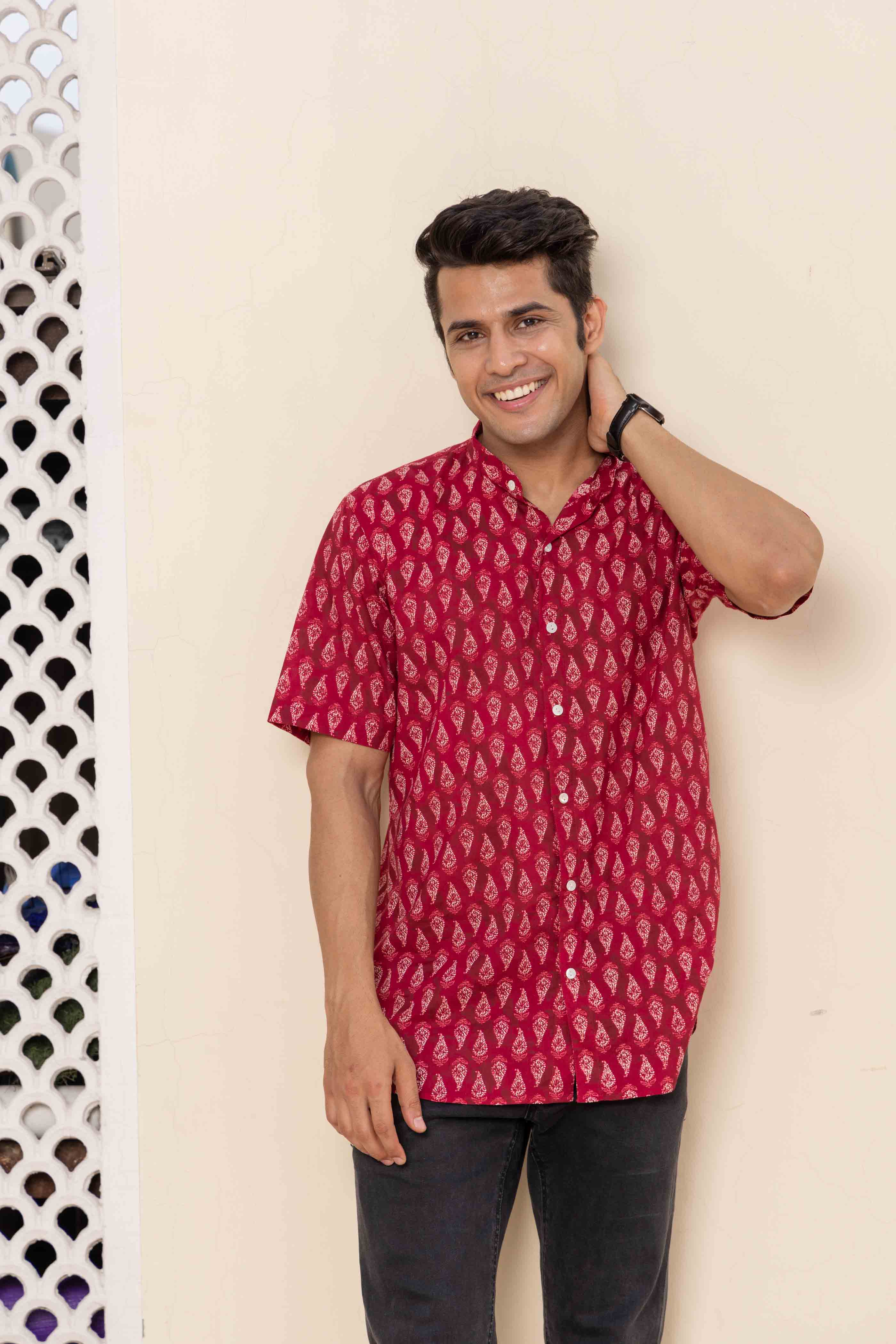 Motif Block Printed Shirt Kurta